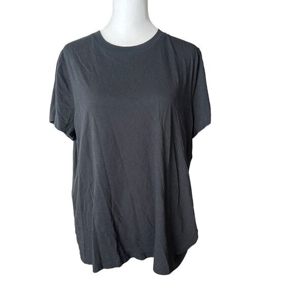 A New Day Plus 2XL T-Shirt Short Sleeve Solid Black Crewneck Tee Top - Picture 1 of 5